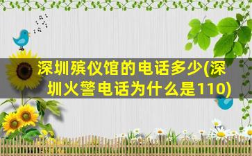 深圳殡仪馆的电话多少(深圳火警电话为什么是110)