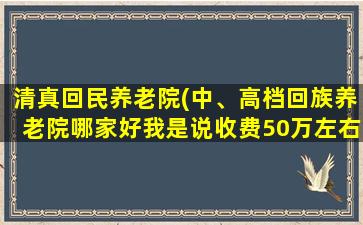 清真回民养老院(中、高档回族养老院哪家好我是说收费50万左右的)