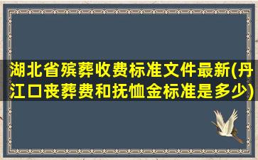 湖北省殡葬收费标准文件最新(丹江口丧葬费和抚恤金标准是多少)