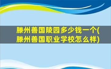 滕州善国陵园多少钱一个(滕州善国职业学校怎么样)