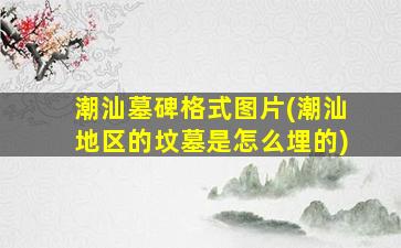 潮汕墓碑格式图片(潮汕地区的坟墓是怎么埋的)