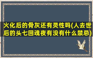 火化后的骨灰还有灵性吗(人去世后的头七回魂夜有没有什么禁忌)