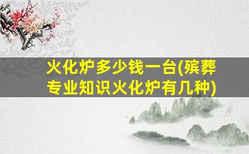 火化炉多少钱一台(殡葬专业知识火化炉有几种)