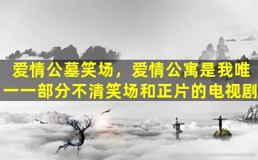 爱情公墓笑场，爱情公寓是我唯一一部分不清笑场和正片的电视剧