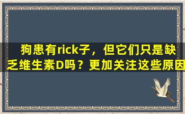 狗患有rick子，但它们只是缺乏维生素D吗？更加关注这些原因