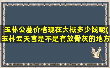 玉林公墓价格现在大概多少钱呢(玉林云天宫是不是有放骨灰的地方吗)