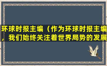 环球时报主编（作为环球时报主编，我们始终关注着世界局势的发展和变化。）