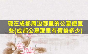 现在成都周边哪里的公墓便宜些(成都公墓那里有價挌多少)