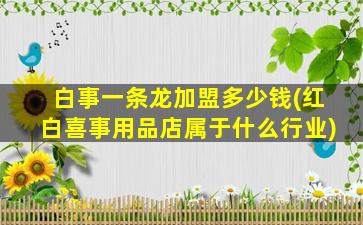 白事一条龙加盟多少钱(红白喜事用品店属于什么行业)