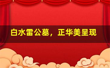 白水雷公墓，正华美呈现