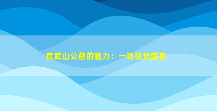 真武山公墓的魅力：一场视觉盛宴