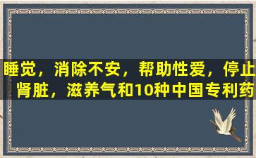 睡觉，消除不安，帮助性爱，停止肾脏，滋养气和10种中国专利药物来治疗阳ot