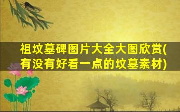 祖坟墓碑图片大全大图欣赏(有没有好看一点的坟墓素材)