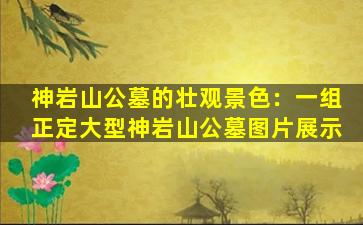 神岩山公墓的壮观景色：一组正定大型神岩山公墓图片展示