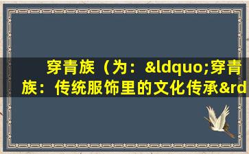 穿青族（为：“穿青族：传统服饰里的文化传承”。）