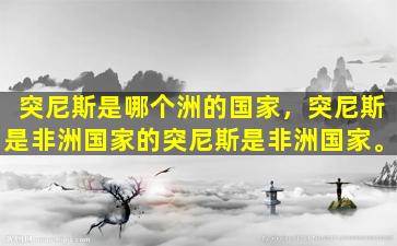 突尼斯是哪个洲的国家，突尼斯是非洲国家的突尼斯是非洲国家。