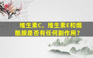 维生素C，维生素E和烟酰胺是否有任何副作用？