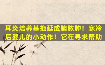 耳炎培养基拖延成脑脓肿！寒冷后婴儿的小动作！它在寻求帮助