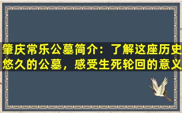 肇庆常乐公墓简介：了解这座历史悠久的公墓，感受生死轮回的意义