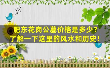 肥东花岗公墓价格是多少？了解一下这里的风水和历史！