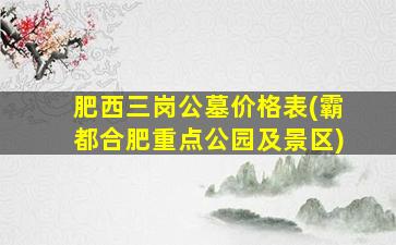 肥西三岗公墓价格表(霸都合肥重点公园及景区)