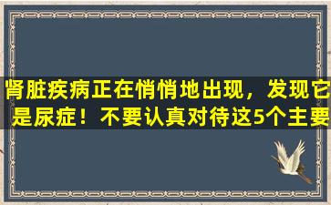 肾脏疾病正在悄悄地出现，发现它是尿症！不要认真对待这5个主要症状
