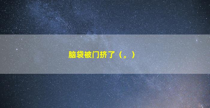 脑袋被门挤了（。）