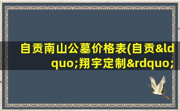 自贡南山公墓价格表(自贡“翔宇定制”从客运总站到自贡南山公墓需要多少费用)