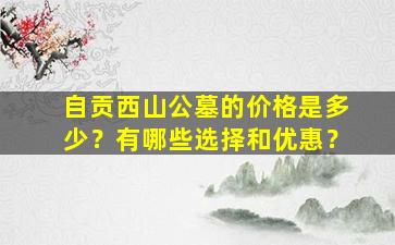 自贡西山公墓的价格是多少？有哪些选择和优惠？