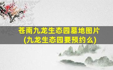 苍南九龙生态园墓地图片(九龙生态园要预约么)