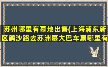 苏州哪里有墓地出售(上海浦东新区鹤沙路去苏洲墓大巴车票哪里有卖)