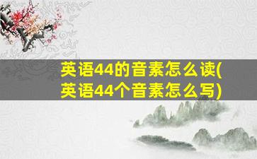 英语44的音素怎么读(英语44个音素怎么写)