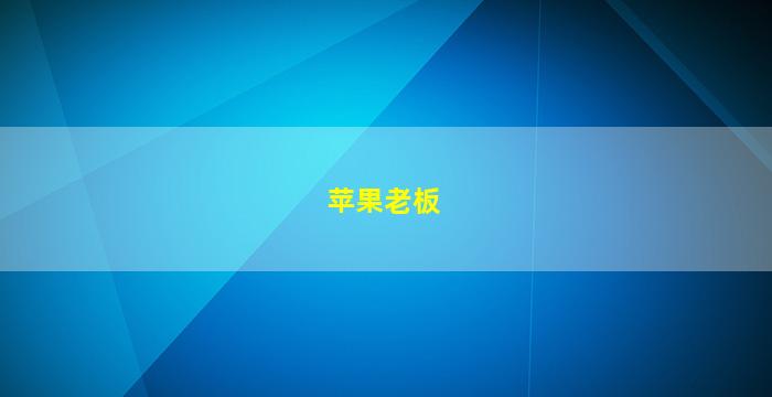 苹果老板
