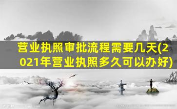 营业执照审批流程需要几天(2021年营业执照多久可以办好)