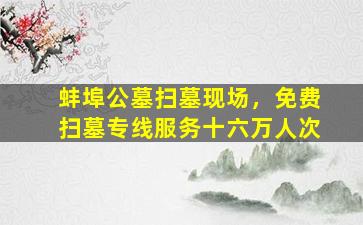 蚌埠公墓扫墓现场，免费扫墓专线服务十六万人次