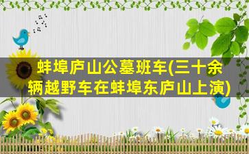 蚌埠庐山公墓班车(三十余辆越野车在蚌埠东庐山上演)