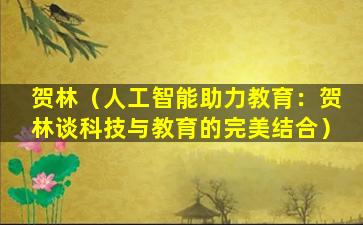贺林（人工智能助力教育：贺林谈科技与教育的完美结合）