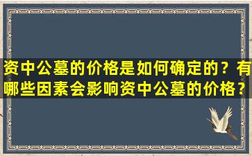 资中公墓的价格是如何确定的？有哪些因素会影响资中公墓的价格？