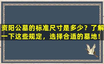 资阳公墓的标准尺寸是多少？了解一下这些规定，选择合适的墓地！