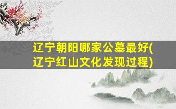辽宁朝阳哪家公墓最好(辽宁红山文化发现过程)