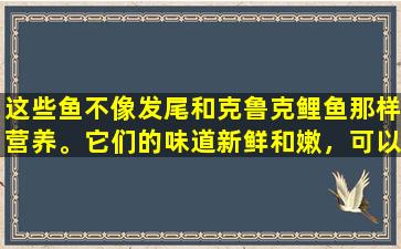 这些鱼不像发尾和克鲁克鲤鱼那样营养。它们的味道新鲜和嫩，可以滋养大脑并改善智力。
