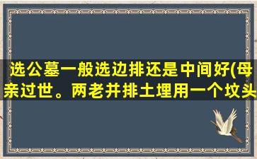 选公墓一般选边排还是中间好(母亲过世。两老并排土埋用一个坟头好吗)