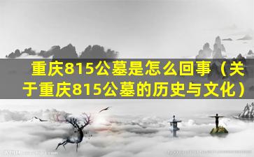 重庆815公墓是怎么回事（关于重庆815公墓的历史与文化）