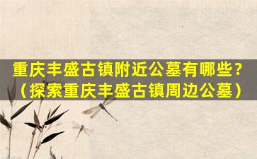 重庆丰盛古镇附近公墓有哪些？（探索重庆丰盛古镇周边公墓）