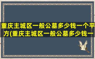 重庆主城区一般公墓多少钱一个平方(重庆主城区一般公墓多少钱一个平方米)