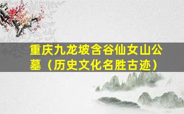 重庆九龙坡含谷仙女山公墓（历史文化名胜古迹）