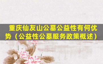 重庆仙友山公墓公益性有何优势（公益性公墓服务政策概述）
