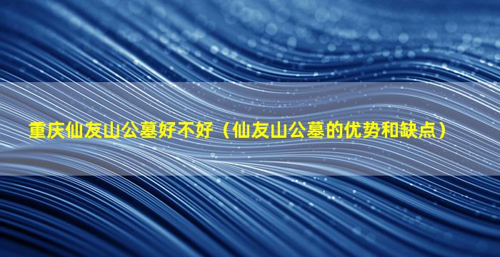 重庆仙友山公墓好不好（仙友山公墓的优势和缺点）
