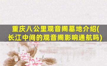 重庆八公里观音阁墓地介绍(长江中间的观音阁影响通航吗)