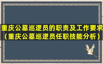 重庆公墓巡逻员的职责及工作要求（重庆公墓巡逻员任职技能分析）